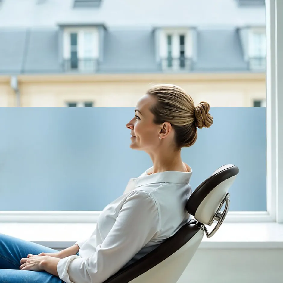 DIMEXACT - Film dépoli bleu adhésif - 152 cm x 0.5 m - en Rouleau