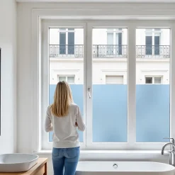 DIMEXACT - Film dépoli bleu adhésif - 152 cm x 0.5 m - en Rouleau