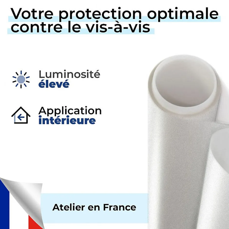 DIMEXACT - Film dépoli repositionnable translucide - 60 cm x 0.5 m - en Rouleau