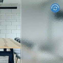 DIMEXACT - Film électrostatique dépoli effet verre cathédrale - 120 cm x 2.5 m - en Rouleau- Sale