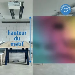 DIMEXACT - Film électrostatique dichroïque dépoli - 138 cm x 2 m - en Rouleau- Hot