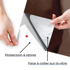 DIMEXACT - Film miroir sans tain repositionnable pour grand vitrage - Bronze - 60 cm x 5 m - en Rouleau