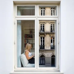 DIMEXACT - Film miroir sans tain de sécurité pour petit vitrage vis-à-vis proche - alu foncé - 152 cm x 1.5 m - en Rouleau- Sale