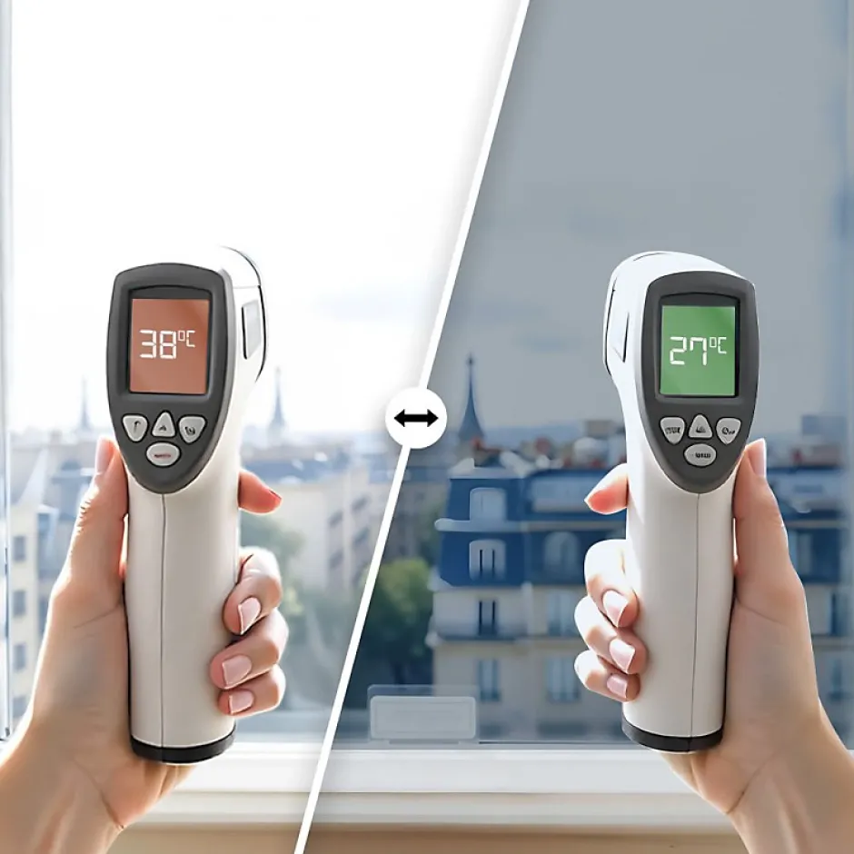 DIMEXACT - Film miroir sans tain repositionnable pour grand vitrage - alu foncé - 120 cm x 1 m - en Rouleau