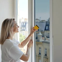 DIMEXACT - Film miroir sans tain repositionnable pour grand vitrage - alu clair - 60 cm x 1 m - en Rouleau- Best