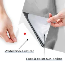 DIMEXACT - Film miroir sans tain argent clair- Haute durabilité - 152 cm x 1 m - en Rouleau