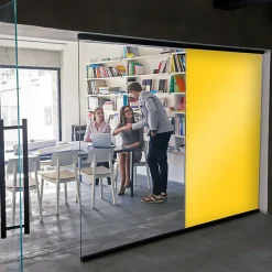 DIMEXACT - Film occultant jaune clair brillant pour fenêtre - 122 cm x 2 m - en Rouleau- Sale