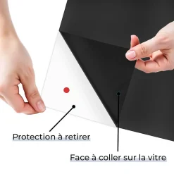 DIMEXACT - Film occultant noir mat pour fenêtre - 123 cm x 1.5 m - en Rouleau