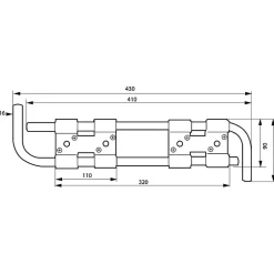 Double barre de sécurité pour volet --Thirard