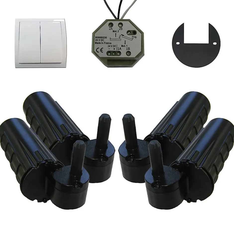 Double motorisation pour volet 2 battants SLID'UP URANUS filaire - gond 12 mm-Slid’Up By Mantion Clearance