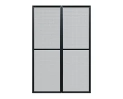 Canopia Double-porte moustiquaire grise pour véranda et tonnelle