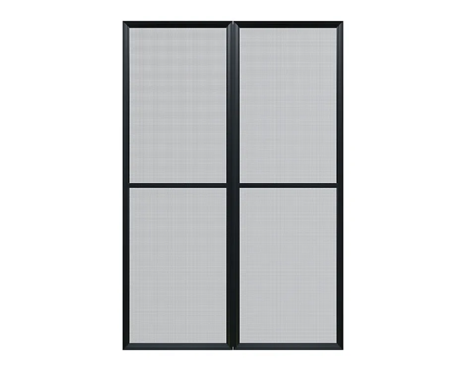 Canopia Double-porte moustiquaire grise pour véranda et tonnelle