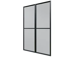 Canopia Double-porte moustiquaire grise pour véranda et tonnelle