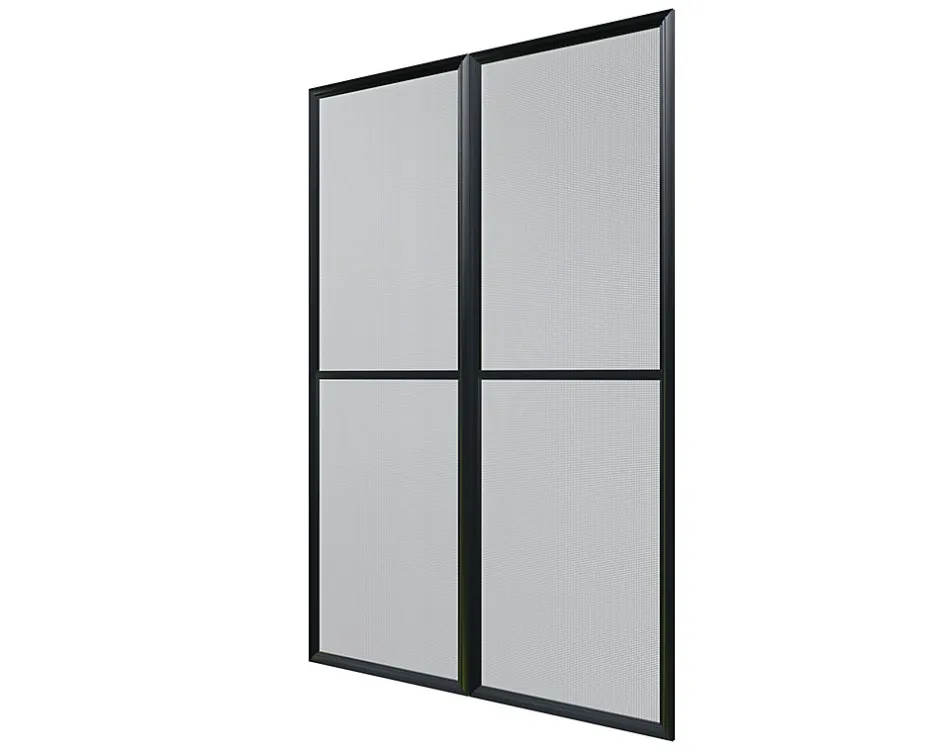 Canopia Double-porte moustiquaire grise pour véranda et tonnelle