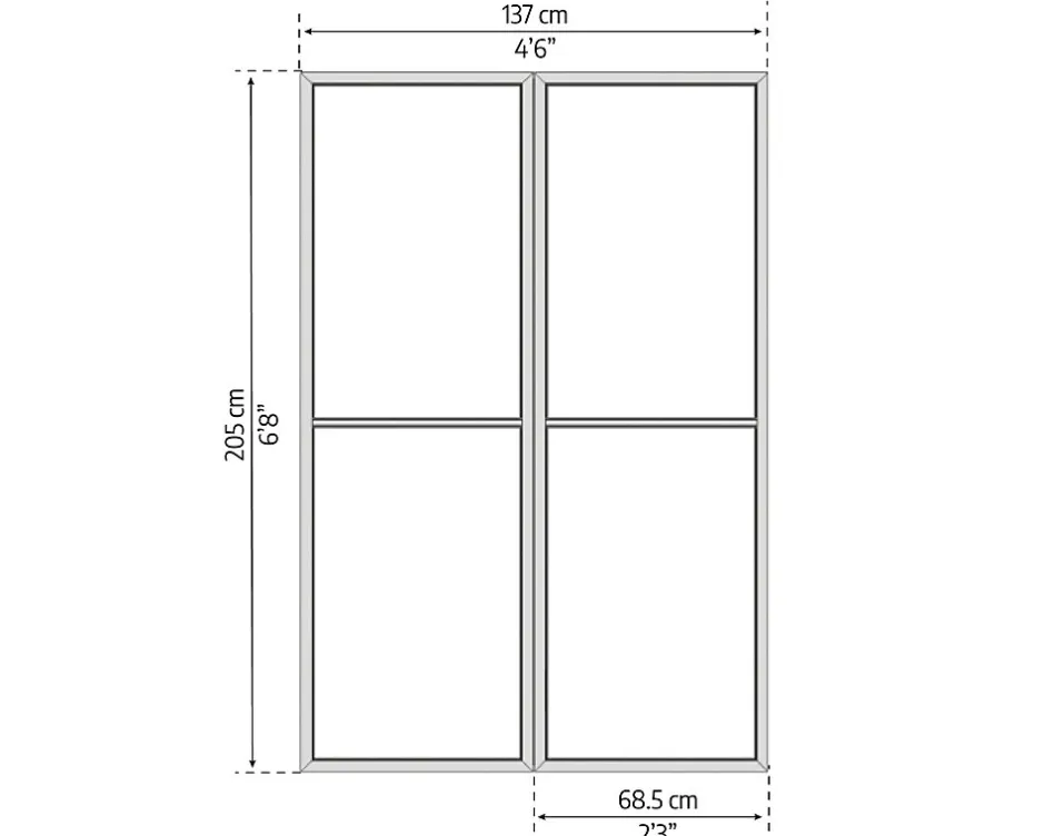 Canopia Double-porte moustiquaire grise pour véranda et tonnelle