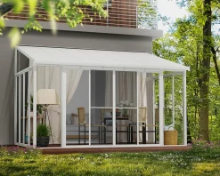 Double-porte moustiquaire blanche pour véranda-Canopia Hot