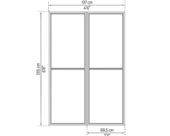 Double-porte moustiquaire blanche pour véranda-Canopia Hot