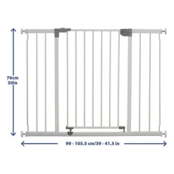Barriere de securite Extra large LIBERTY - Par pression - L 99/105,5 x H 75 cm - Blanche-Dreambaby New