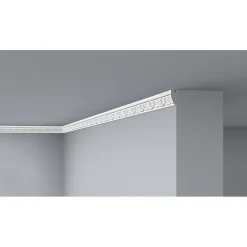 Decoflair E12 Moulure de plafond Polystyrène expansé 30 x 10 x 2000 - 1 pièce