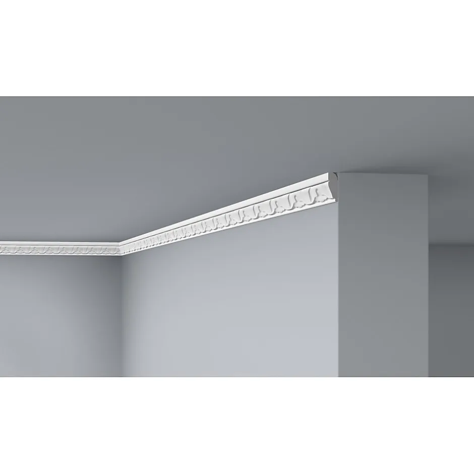 Decoflair E12 Moulure de plafond Polystyrène expansé 30 x 10 x 2000 - 1 pièce