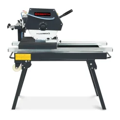 Eberth Coupe Carrelage Electrique 2000W, Lame de scie diamant 450mm Profondeur de coupe 140mm Longueur de coupe 700mm, 0-45 degrés