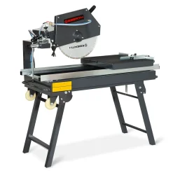 Eberth Coupe Carrelage Electrique 2000W, Lame de scie diamant 450mm Profondeur de coupe 140mm Longueur de coupe 700mm, 0-45 degrés