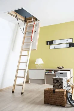 Echelle coupe feu 60min avec trappe de 86x130cm - Hauteur de 2.42 à 3.05m - LWF60/86130-305-Matisere Sale