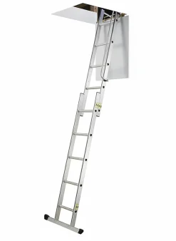 Echelle escamotable 3 plans - Haut. du sol au sol supérieur 3.00m - 9344-001-Hailo New