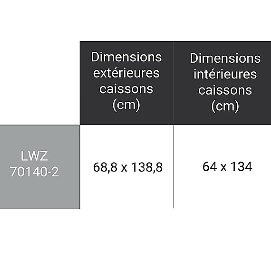 Echelle escamotable bois - Trémie de 70 x 140cm - Hauteur de 2.32 à 2.80m - LWZ70140-2-Matisere