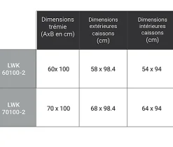 Matisere Echelle escamotable bois - Trémie de 70 x 100cm - Hauteur de 2.50 à 2.80m - LWK70100-2