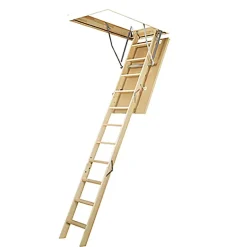 Echelle escamotable bois - Trémie de 70 x 120cm - Hauteur de 2.32 à 2.80m - LWS70120-2-Matisere New