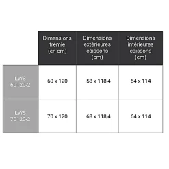 Echelle escamotable bois - Trémie de 70 x 120cm - Hauteur de 2.32 à 2.80m - LWS70120-2-Matisere New