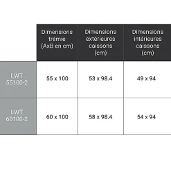 Echelle escamotable bois - Trémie de 55 x 100cm - Hauteur de 2.53 à 2.80m - LWT55100-2-Matisere New