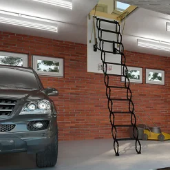 Echelle escamotable en métal - Trémie de 70 x 120cm - Hauteur de 2.80 à 3.00m - LST70120-300-Matisere