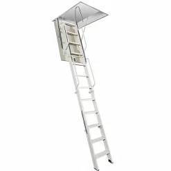 Echelle Escamotable Métal - Trappe 90x140cm - Hauteur 3.90 à 4.00m - ACI-QUA400/140-90-Matisere