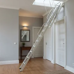 Echelle Escamotable Métal - Trappe 90x140cm - Hauteur 3.90 à 4.00m - ACI-QUA400/140-90-Matisere