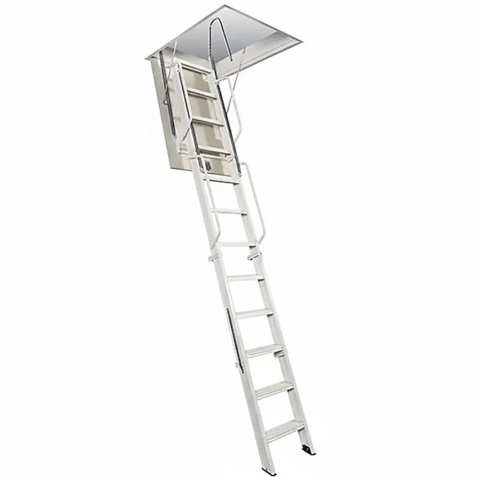 Matisere Echelle Escamotable Métal - Trappe 90x130cm - Hauteur 3.70 à 3.80m - ACI-QUA380/130-90