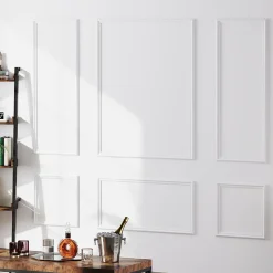 Frankystar Elizabeth - Moulure pleine hauteur pour murs 24 pièces en polyuréthane blanc peinturable