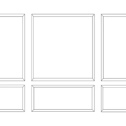 Frankystar Elizabeth - Moulure pleine hauteur pour murs 24 pièces en polyuréthane blanc peinturable