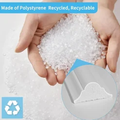 Frankystar Elizabeth - Moulure pleine hauteur pour murs 24 pièces en polyuréthane blanc peinturable