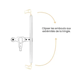 Embout court, Espagnolette, Haut & Bas, Noir, Composite, pour Volet battant-Tirard Online