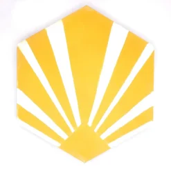 EN STOCK - Carreaux de ciment véritable - Gatsby - Moutarde-Hendaya Hot