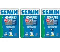 Enduit de Ragréage Autolissant Kedoplan Fibré , Sol Intérieur, sac de 25 kg (lot de 3)-Semin Clearance