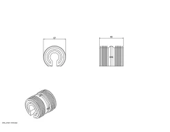 Enjoliveur rampe d'escaliers plastique noir-Fortia