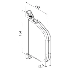 Slid’Up By Mantion Enrouleur de sangle arrondi pour volet roulant avec sangle de 5,5 m - blanc