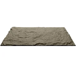 Divina Home Ensemble de 10 panneaux décoratifs effet pierre 3D, revêtement mural PU 7,2 m², 120x60x3 cm, gris ciment