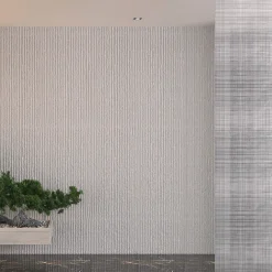 Ensemble de 12 panneaux décoratifs effet pierre grattée 3D, revêtement mural PU 8,6 m², 120x60x2,5 cm, blanc albâtre-Divina Home Sale