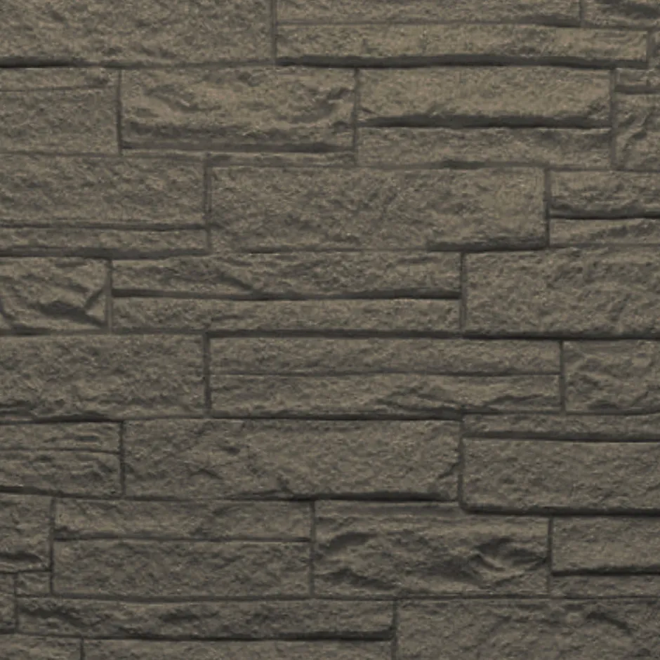 Ensemble de 12 panneaux décoratifs effet brique et pierre 3D, revêtement mural PU 8,6 m², 120x60x2,5 cm, gris ardoise-Divina Home