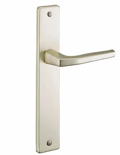 Thirard Ensemble de poignées pour porte intérieure Picardie sans trou, carré 8mm, entr'axes 195mm, couleur champagne -