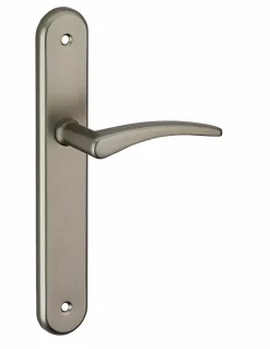 Thirard Ensemble de poignées pour porte intérieure Vesta sans trou, carré 7mm, entr'axes 195mm, noir -